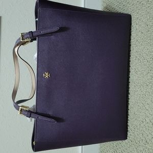 Tory Burch purple lap top bag